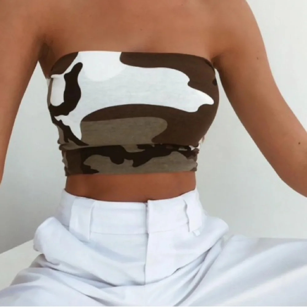 Camo crop tube top size medium large NWT - Picture 1 of 10
